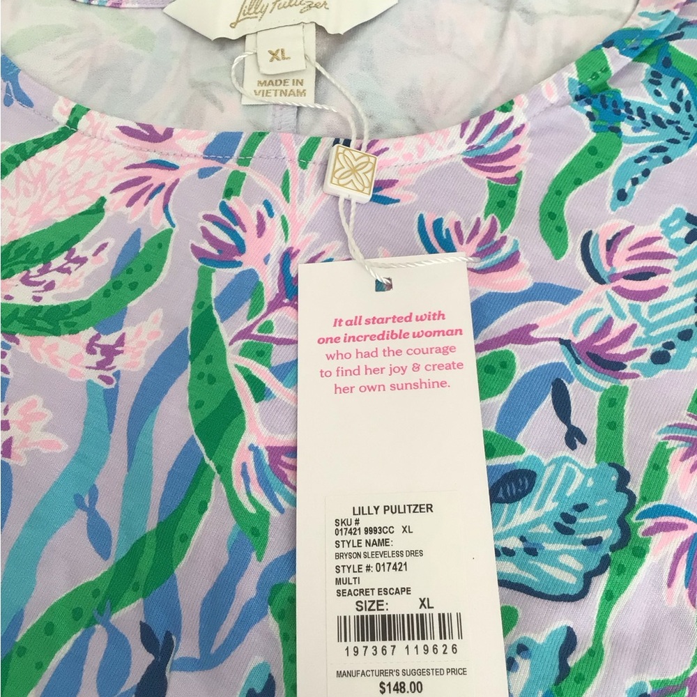 Lilly Pulitzer Bryson Dress Multi Seacret Escape New In Package - Picture 6 of 12
